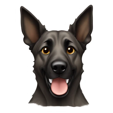 Brindle short haired Dutch shepherd with pointy ears sticker