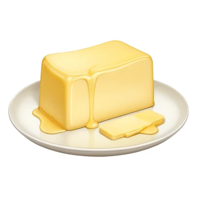 Big Butter piece on the white plate  sticker