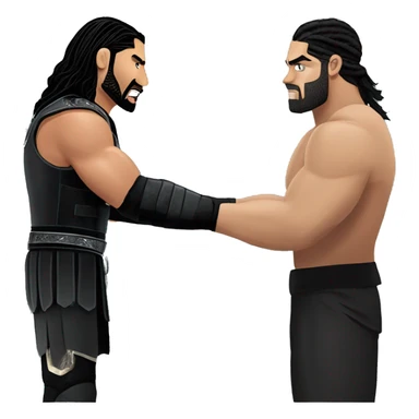 Roman reigns beating up Seth Rollins  sticker