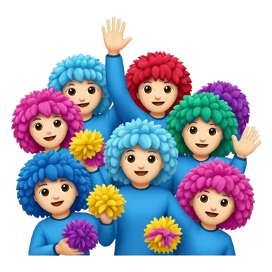 cheering poms sticker