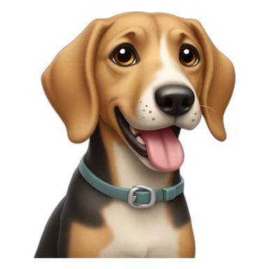 Perro con lengua guera sticker