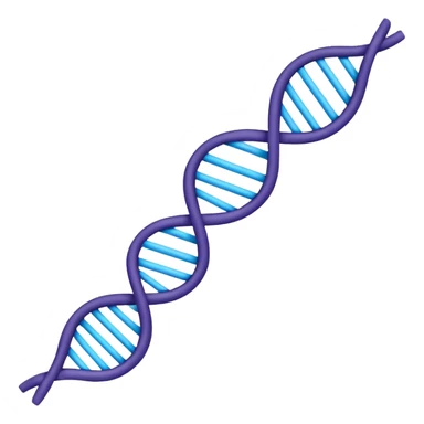 con of a single-stranded mRNA shaped as a half-helix; simple curved ribbon with small ticks for bases; balanced symmetry; flat vector, high contrast, transparent background, no text; suitable for app icon or presentation. sticker