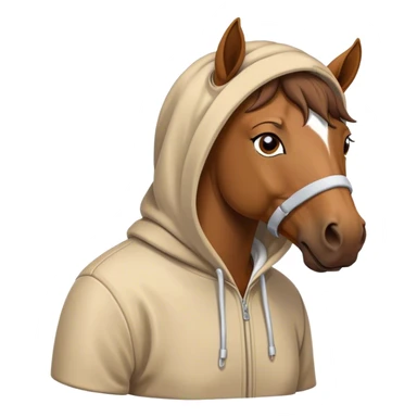 Horse with a hoodie sticker