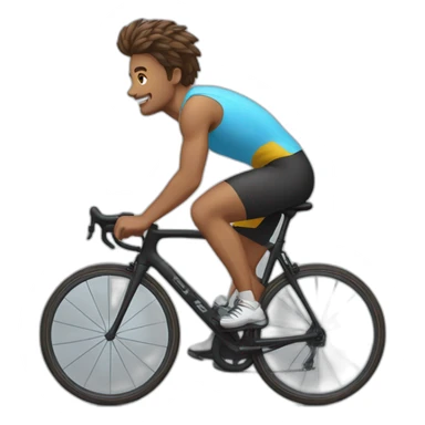 coureur à pied cheveux brun sticker