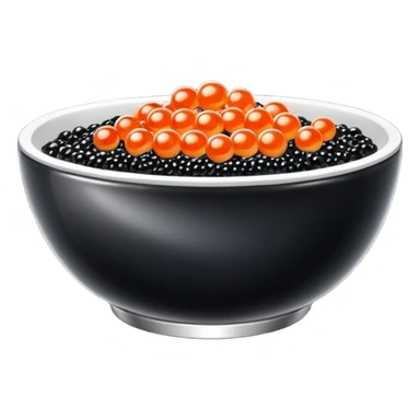 Cuenco con caviar png sticker