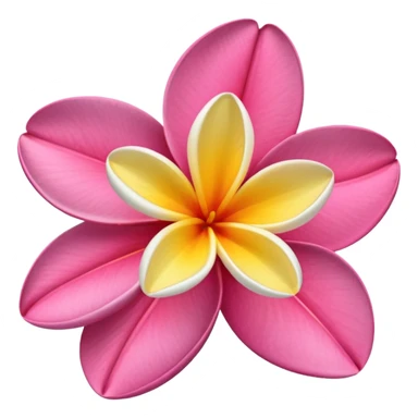 frangipani flower, pink, five petals sticker