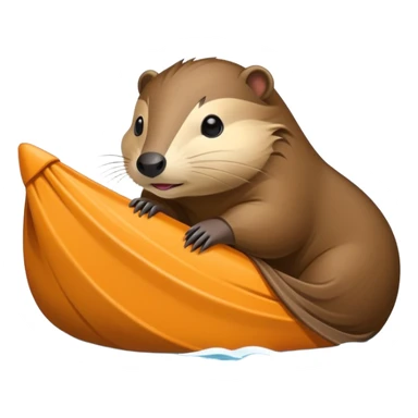 una nutria con una manta  sticker