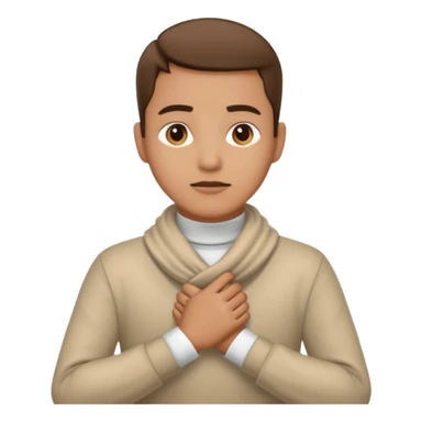 person with their hands around their neck, style 1 sticker