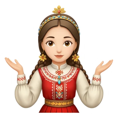Girl Serbian orthodox folklore dancing sticker