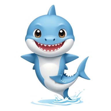 baby shark wearing jordan 1 sneakers sticker