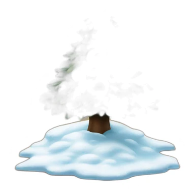 snow covered Christmas tree on the table sticker