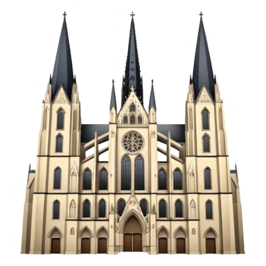 Kölner Dom detailed gothic architecture no border sticker