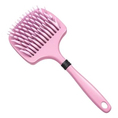 light pink hairbrush with shiny finish sticker