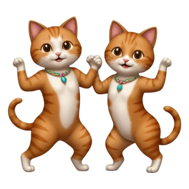 Cats couple salsa dancing  sticker