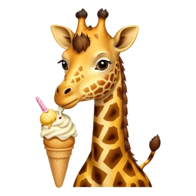 dondurma yiyen zürafa sticker