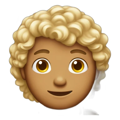 Angel tanned man with halo sticker