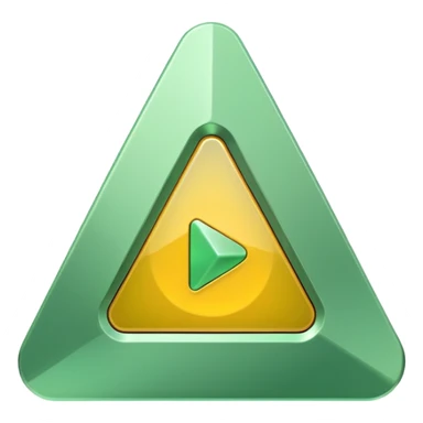 Light green triangle play button  sticker