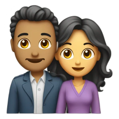 deux amoureux qui s’embrassent  sticker