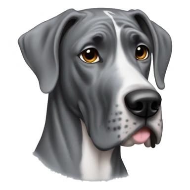 grey great dane sticker