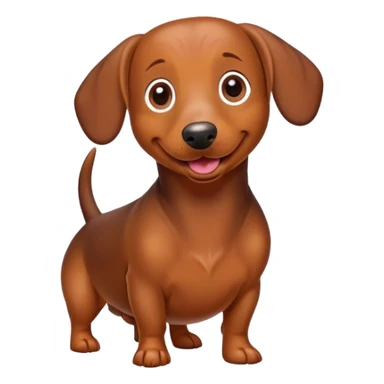 Brown wiener dog  sticker