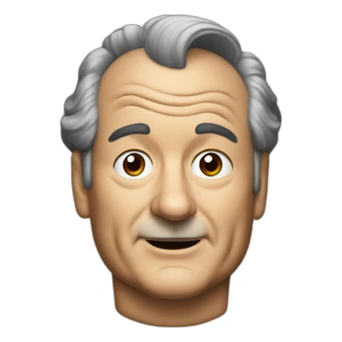 Bill murray with black hair sticker