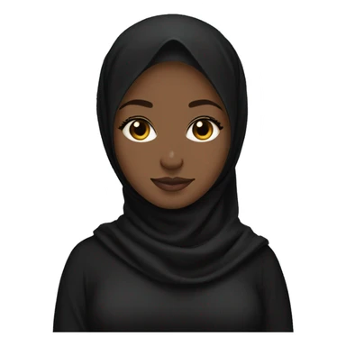 Black Hijabi wearing abaya sticker