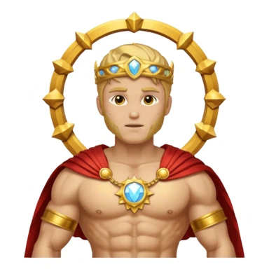 The image of Sol Invictus, God from Roman Aurelian cult sticker