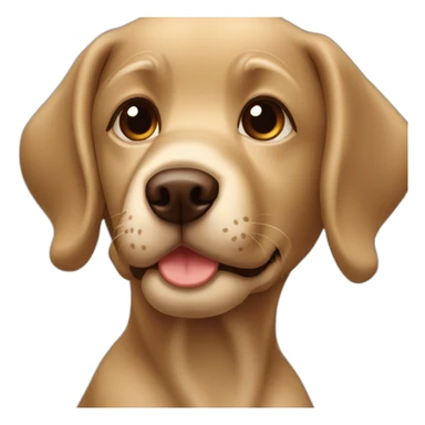 Blonde girl brown eyes with chocolate puppie labrador sticker