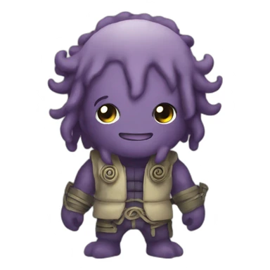 cute kraken mashup naruto sticker