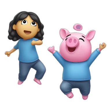 Pepa pig dab sticker