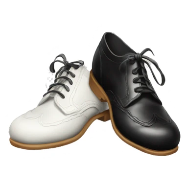 1950s black and white shoes sticker