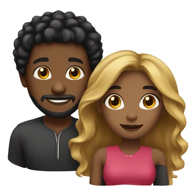 Black couple love sticker