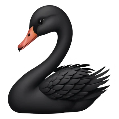 Black swan facing left sticker