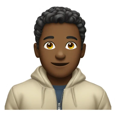 smirking boy in jacket indoors sticker