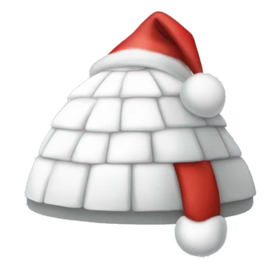 igloo xmas santa hat sticker
