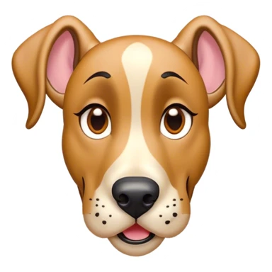 Cinematic Comical Fawn Great Dane Portrait Emoji, Head tilted dramatically with an exaggeratedly amused expression, featuring a sleek fawn Fur, wide, expressive amber eyes filled with playful disbelief, Simplified yet hilariously expressive features, highly detailed, glowing with a slightly sassy glow, high shine, dramatic yet playful, stylized with an air of cheeky mischief, bright and endearing, soft glowing outline, capturing the essence of a spirited and over-the-top guardian, so meme-worthy it feels like it could side-eye its way into internet fame instantly! sticker