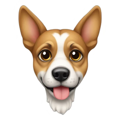 perro pastor aleman con oreja izquierda caida sticker