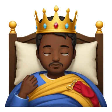 Una cara de un rey negro durmiendo  sticker