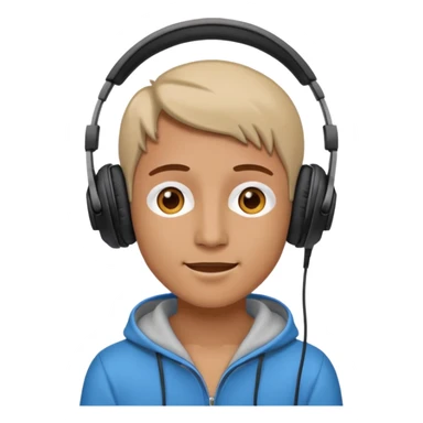 listening to music with headphones sticker