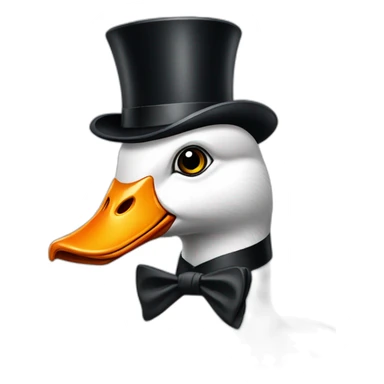 goose wearing a top hat and monocle sticker