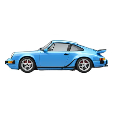 porsche 911 carrera 4s blue 1993 sticker