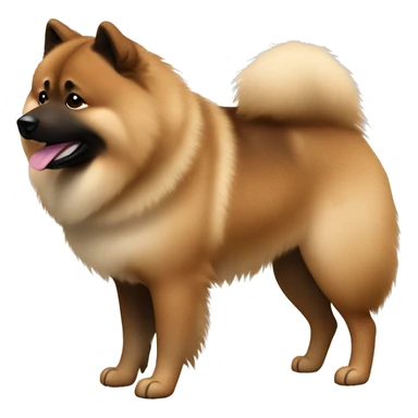 Eurasier Brown and light brown standing up his nose and face is dark brown spotted and dotted  sticker