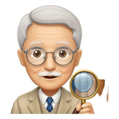 Elder + magnifier, Library Visitor. sticker