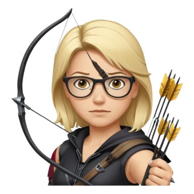 female Hawkeye  Clint Barton with glasses 
 sticker