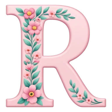 Pink romantic alphabet letter sticker