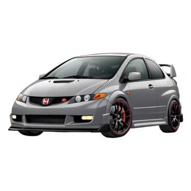 2004 grey Honda civic type r black rims without a spoiler or splitter sticker