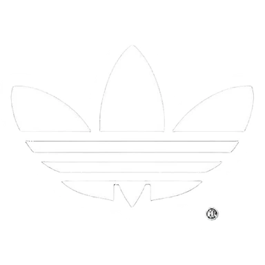 Adidas white stripes on black emoji sticker
