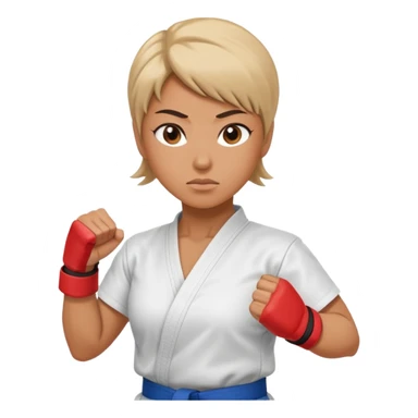 karate lady sticker