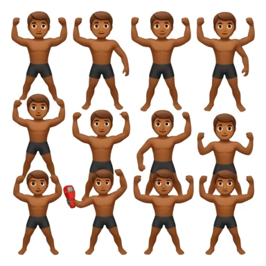 sanxingdui bronze man doing 12 differeng things sticker