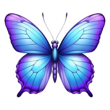 Blue and purple butterfly  sticker